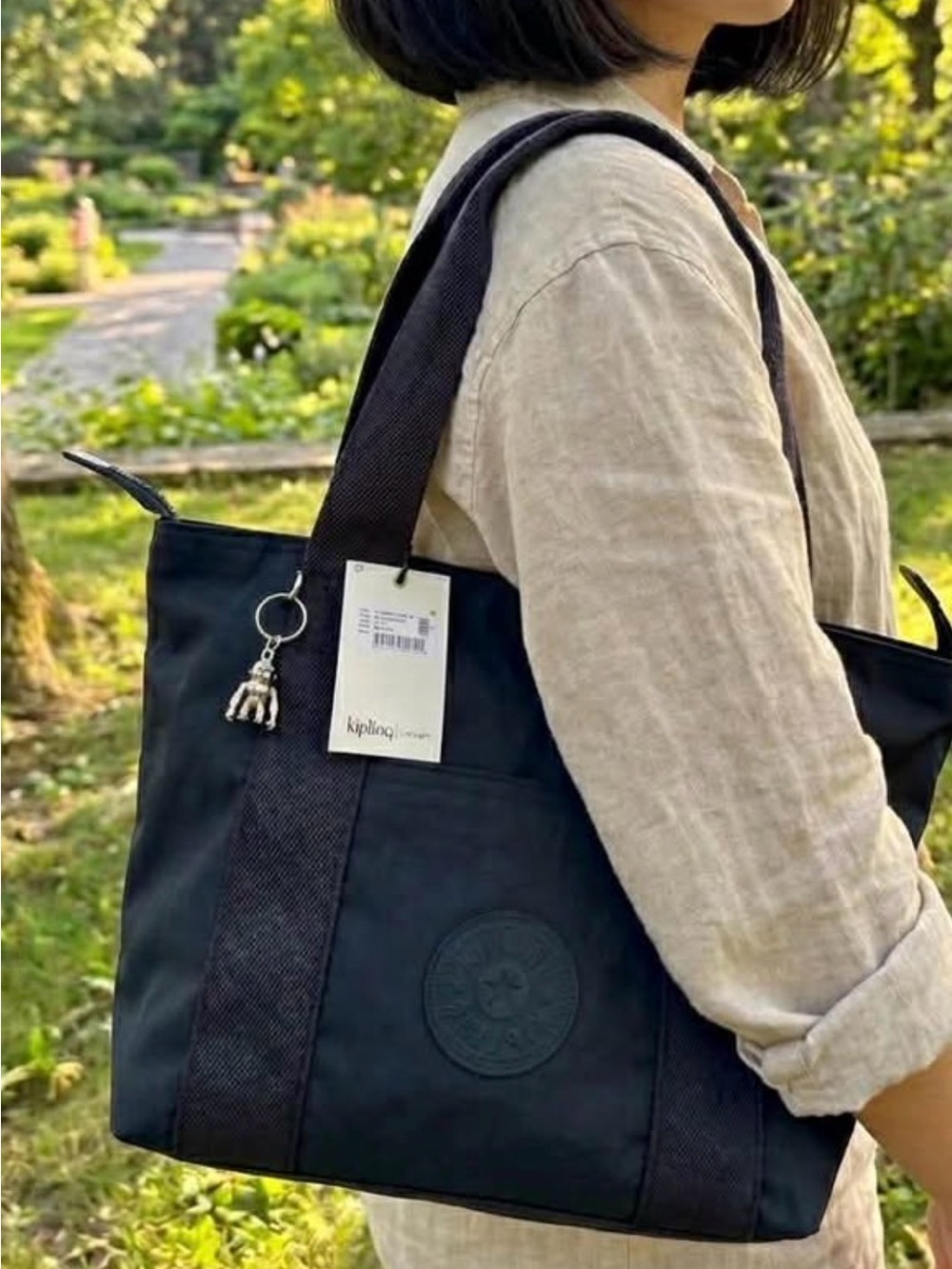 BRANDNEW Kipling Black Canvas Tote Bag